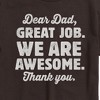 Men's - Instant Message - Dear Dad Great Job Short Sleeve Graphic T-Shirt - 2 of 4