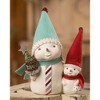 Bethany Lowe 5.0 Inch Mama And Baby Snow Family Christmas Tree Star Snowman Figurines - 2 of 3