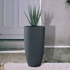 Rosemead Home & Garden Concrete Outdoor Planter Pot Black 13.39"x13.39"x23.62" - 3 of 3