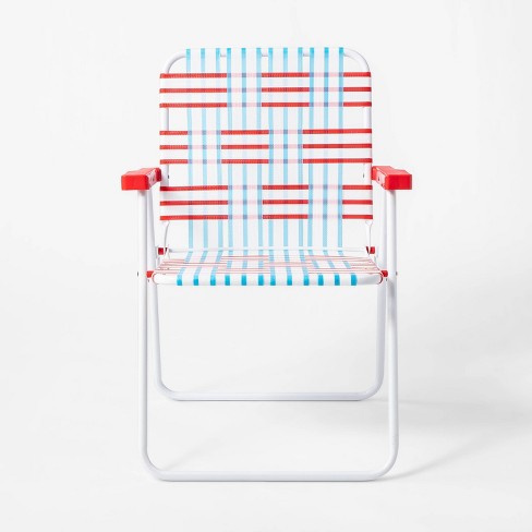 Americana Webstrap Chair Red White Blue Sun Squad
