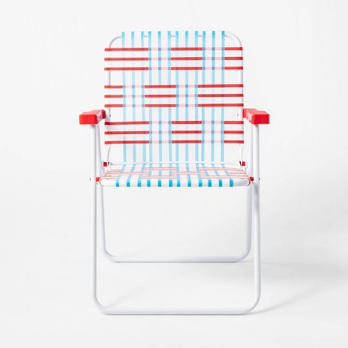 Americana Webstrap Chair Red White Blue Sun Squad