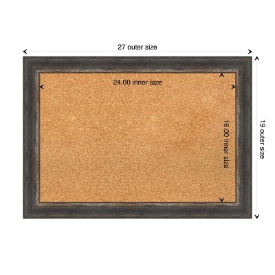 Natural Cork Board with Rustic Charred Wood Frame