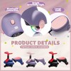 6V Kids Ride On Wiggle Car Electric Toy Flashing PU Wheels 360¡ã Rotating Steering Wheel Bluetooth Speed 3.11MPH for Kids 3+ Years - 3 of 4