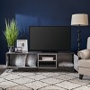 GDFStudio Corona 71" Mid Century Modern TV Stand with Hairpin Legs, Grey Oak/Black - 2 of 4