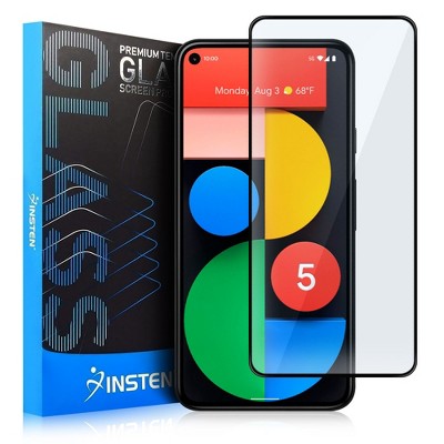 Insten Screen Protector For Google Pixel 5 (2020) Tempered Glass Cover, Anti Scratch, Case Friendly, Clear