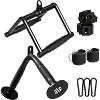 Cable Attachments for Gym, Cable Attachment Set with LAT Pulldown, V Bar, Double D Handle, Ankle Straps, and Barbell Clamps for Home Gym - 2 of 4