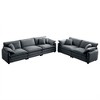 Corduroy 2-Seater & 3-Seater Sofa Set with Flexible Layout - 4 of 4