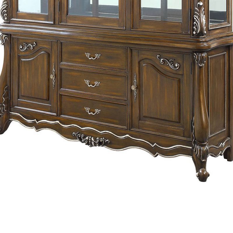 76&#34; Latisha Decorative Storage Cabinet Antique Oak Finish - Acme Furniture, 3 of 8