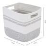 REGALWOVEN Cotton Rope Handcrafted Breathable Odorless Open Storage Bins 11 x 11 x 11 Inch 1 Pc - 3 of 4