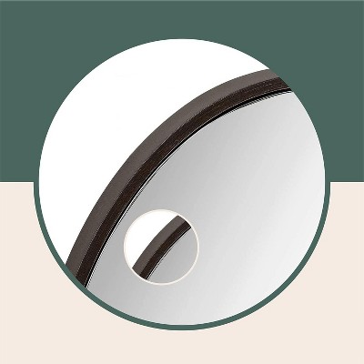 Hamilton Hills 24x36 Inch Oval Black Framed Wall Mirror