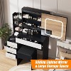Vanity Desk with Mirror and LED Lights, Makeup Vanity Desk with Sliding Lighted Mirror - 3 of 4