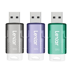 Lexar® JumpDrive® S60 32-GB USB 2.0 Flash Drives (3 Pack; Black/Teal/Purple) in Multicolored - 1 of 4