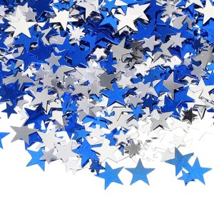 Unique Bargains Party Supply Plastic Lightweight Waterproof Twinkle Metallic Stars Foil Confetti 0.13 Ibs - 1 of 4