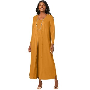 Jessica London 2-Piece Stretch Knit Duster Set - 1 of 4