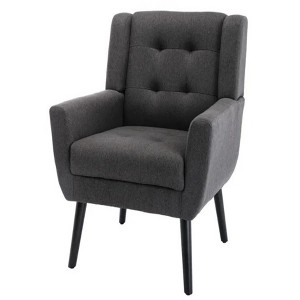 29.5"Modern Soft Linen Material Ergonomics Accent Chair - 1 of 4