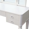 PAGED Vanity Table with Drawers and Lights, Mirror-Front Vanity Desk with Integrated Storage & Bedroom Makeup Set with Stool - 3 of 4