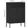 Rbied 31.5 in. W x 15.75 in. D x 47.24 in. H Metal File Cabinet Storage Cabinet Shoe Cabinet with Adjustable Shelves - 2 of 4
