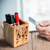 Mela Artisans Wooden Pencil Cup Holder (Natural) - 2 of 3