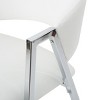 PAGED Modern Bar Stools Set of 2, Faux Leather Counter Stools with Arms and Footrest for Home Pub - 4 of 4