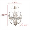 Vintage Metal Chandelier Four Light Pendant Lamp Farmhouse Ceiling Light Living Room Hanging Lamp Vintage - 3 of 4