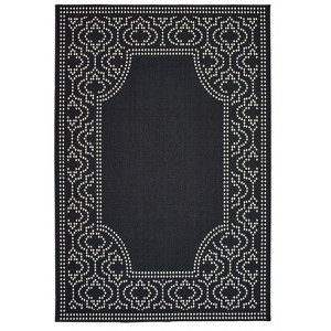 Oriental Weavers Marina 1247K Black/ Ivory Indoor/Outdoor Area Rug - 2'5" x 4'5" - 1 of 3