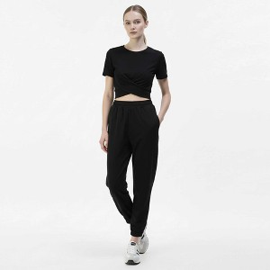 Woman 2-Piece Sleeveless High Rise Pants Set – Solid Viscose Stretch Cherie Code - 1 of 4