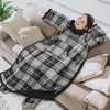 PAVILIA Wearable Blanket with Sleeves and Foot Pockets, Fleece Warm Snuggle Pocket Sleeved Throw for Women Men Adults - 3 of 4