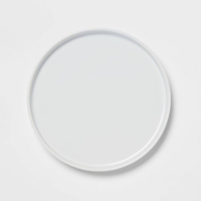 8" Stoneware Stella Salad Plate White - Threshold™: Dishwasher & Microwave Safe, Solid Round Dining Plate