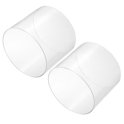Unique Bargains Lamp Lantern Water Cooling System Acrylic Round Pipes Clear 2 Pcs 6"
