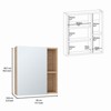 SEVOBAL Bathroom Storage Cabinets Wall Mounted Medicine Cabinet with Mirror and Multiple Shelves for Bathroom, Beige, 5.4"*17.7"*19.5" - 2 of 4