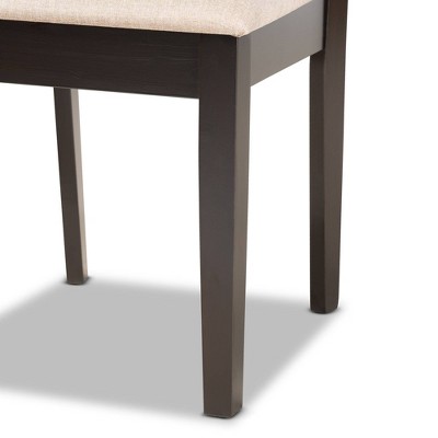Gervais Dark Brown Wood and Cane Side Chair with Intricate Back