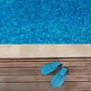 Swim Central 11.25" Florescent Blue Dolphin Recreational Swim Fins - 2 of 3