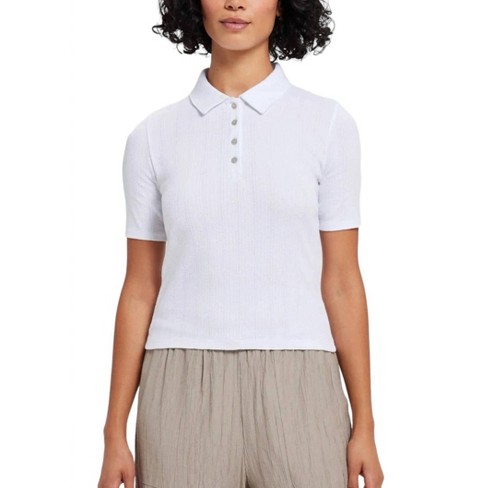 Women's Pointelle Polo - Goldie : Target