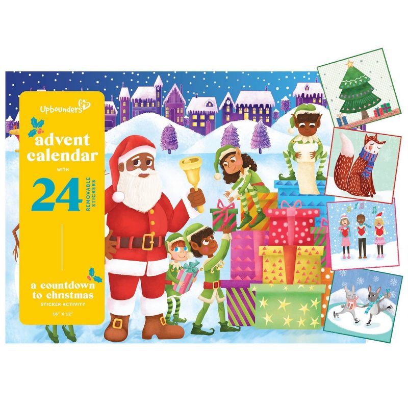 Upbounders Children&#39;s Advent Sticker Calendar with Santa, 1 of 5