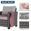 Outdoor PE Rattan Patio Sectional Set with Cushions & Storage Table, Water-Repellent Conversation Furniture for Deck, Poolside, Garden - 4 of 4