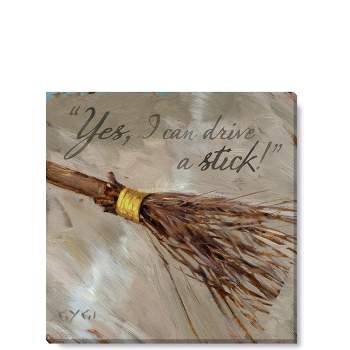 Sullivans Darren Gygi Inspirational Witch's Broom Canvas, Museum Quality Giclee Print, Gallery Wrapped, Handcrafted in USA