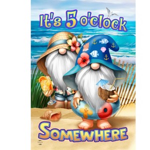 Briarwood Lane Summer House Flag 40x28 For Outdoor 5 O'clock Beach Gnomes For Summer House Flag - 1 of 4
