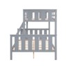 AZL1 Life Concept Beds Twin over Full Bunk Bed Sturdy Frame Convertible Ladder Sustainable Materials for Bedroom, Gray, 78.03"*56.81"*63.31" - 4 of 4