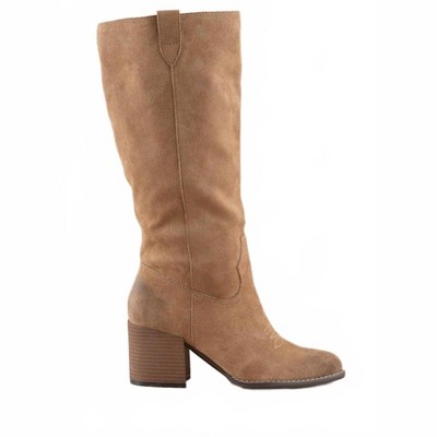 Women's The Roxanne High Knee Western Bucket Boot - OASIS SOCIETY