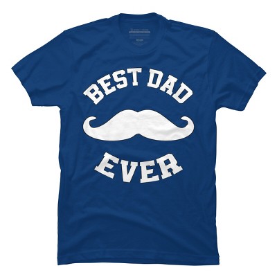 Men's Design By Humans Best Dad Ever Mustache By sukhendu12 T-Shirt
