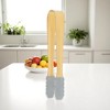 Unique Bargains Food Tongs Silicone Head Ice Tongs Sugar Cube Clip Food Tong Dishwasher Safe 304 Stainless Steel Silicone 5 Inch 1Pcs - 2 of 3