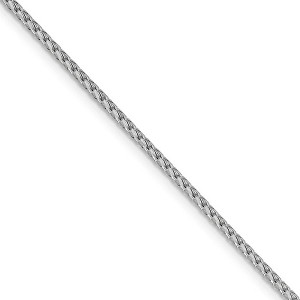 Black Bow Jewelry 1.6mm 14k White Gold Diamond Cut Open Franco Chain Necklace - 1 of 4