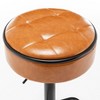 PAGED Height Adjustablel Bar Stool Set of 2 Round Storage Island Chairs Armless Swivel Bar Chair with Metal Frame for Kitchen Island - 3 of 4