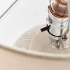 Plum & Post 10" x 15" Antoni Hatch Mark Pattern Decorative Contemporary Table Lamp w/ Linen Shade - 3 of 4