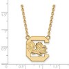 Black Bow Jewelry 14k Yellow Gold Plated Sterling Silver South Carolina Gamecocks NCAA Necklace 18 Inch - 2 of 4