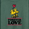Women's - Peanuts - Forever Love Lightweight French Terry Wide Neck Long Sleeve Shirt - 2 of 4