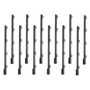 VEVOR Fence Post Extender, 12 Pcs 32.1in Barbed Wire Arm, Sturdy Steel Fence Height Extender,Flat or Surface Mounted  Barbed Wire Extension Arms,Black - 1 of 4