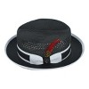 Richman Brothers Men's Polybraid Fedora Hat with Grossgrain Ribbon and Feather - 2 of 4