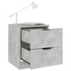 vidaXL Side Cabinet Storage Side End Table for Living Room Engineered Wood - Concrete Gray - 4 of 4