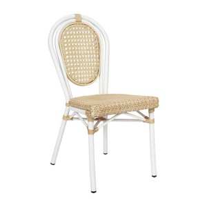 Flash Furniture Cannes Indoor/Outdoor Commercial Thonet Bistro Stacking Chair, PE Cane Rattan and Aluminum Frame - 1 of 4